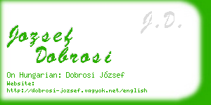 jozsef dobrosi business card